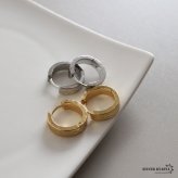 ステンレス フープピアス 槌目ピアス 不規則 凸凹 シンプルピアス ゴールド シルバー プチプラ メタル 小さめ セカンド キラキラ 両耳2点 レディース 女性 金属アレルギー対応 イヤリング