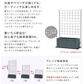 ガーデン エクステリア プランター台付フェンス ロータイプ 「グラフ」 フェンス ゲート 扉 アイアン ガーデニング 枠 柵 仕切り 目隠し 格子 ベランダ つる 薔薇 バラ 朝顔 園芸 ラティス つるバラ 庭 屋外 新生活