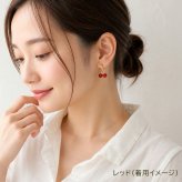 ピアス 金属アレルギー サージカルステンレス フック 落ちない 引っかからない 外れにくい フック かわいいサクランボ型ピアス カラビナ さくらんぼ チェリー フルーツ