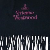 ヴィヴィアンウエストウッド VIVIENNE WESTWOOD マフラー W00Q7-N401-BLACK レディース メンズ BLACK ブラック