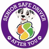 カーサイン 高齢者マーク SENIOR SAFE DRIVER ダルメシアン マグネット 強力 直径13cm 肉球 日本製 車 ステッカー