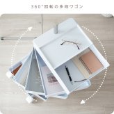 マルチワゴン Pluna(プルーナ)サイドワゴン キャスター トローリー ワゴン リビングワゴン キッチンワゴン 収納 サイドラック ダイニングワゴン 韓国風 ベビーワゴン コスメ収納 ネイルワゴン トロリー くすみカラー 幅32×奥行き42×高さ72 新生活