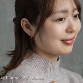 フープピアス  つけっぱなし 大ぶり 金属アレルギー ステンレス 幅1.6ｍｍ × 内径 16mm 20mm 中折れ 大人 上品 通勤 オフィス シンプル