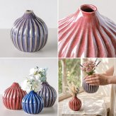 玉ねぎ陶器の花瓶 削ぎ オニオン S・L フラワーベース セン トーツウ｜レッド ブルー パープル｜ おしゃれ かわいい｜北欧 カフェ風 インテリア 一輪挿し 花びん 花器｜ギフト プレゼント 新生活 母の日【TOTU】