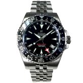 ジーダ ZEEDA デュアルゾーン DUAL-ZONE PIANO BLACK 腕時計 メンズ 自動巻き GMT DU-BK
