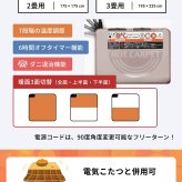 電気ホットカーペット 3畳用 ホットカーペット 3畳 電気カーペット ダニ退治 暖面切替 3面 省エネ タイマー こたつ 併用 日本製 195×235cm 送料無料