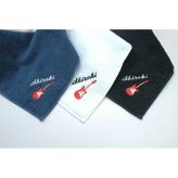 卒団記念品 ギター エレキギター ミニタオル 刺繍名入れ 部活 卒業 今治タオル ハンドタオル タオルハンカチ 25cm オリジナル オーダーメイド メンズ レディース お名前/イニシャル アルファベット ローマ字 退職記念品 退職祝い 軽音楽部 【mt-19】