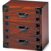 木製金具付三段引出 インテリア 漆器 盆 カタログギフト 景品 粗品