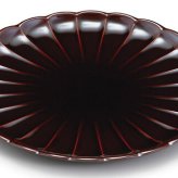 6寸菊皿　溜 インテリア 漆器 盆 カタログギフト 景品 粗品