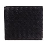 選べる2色 ボッテガヴェネタ 二つ折り財布 メンズ イントレチャート BOTTEGA VENETA 本革 札入れ 小銭入れなし カード入れ8枚 コンパクト エスプレッソ アルドワーズ 保存箱付き 113993 V47W1