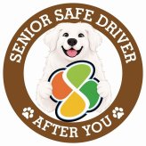 カーサイン 高齢者マーク SENIOR SAFE DRIVER グレートピレニーズ ステッカー シール 直径13cm 肉球 日本製 車