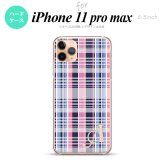 iPhone11ProMax iPhone11pro max スマホケース ハードケース チェック B ピンク 青 +アルファベット メンズ レディース nk-i11pm-440i