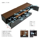 テレビ台 テレビボード ローボード 国産 大理石柄 モルタル柄 日本製 TVボード TV台 収納棚 リビング 収納 テレビラックモルタル調×木目 モダンテイストな 180cm幅