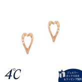 【無料ラッピング】  ヨンドシー 4℃ K10ピンクゴールド ピアス ダイヤモンド ブランド 正規品 新品 ギフト プレゼント 人気 おすすめ 誕生日 記念日 クリスマス 送料無料