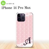 iPhone14 ProMax iPhone14 Pro Max スマホケース 背面ケース ハードケース ドット レース C 薄ピンク +アルファベット 2022年 9月発売 nk-i14pm-1618i