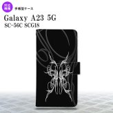 Galaxy A23 GalaxyA23 手帳型スマホケース カバー ピンスト 黒 白 2022年 10月発売 nk-004s-a23-dr1243