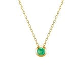 【無料ラッピング】  ヨンドシー 4℃ EAU DOUCE4℃【5月誕生石】K10 イエローゴールド ネックレス エメラルド ダイヤモンド レディース ブランド 正規品 新品 ギフト プレゼント 人気 おすすめ 誕生日 記念日 クリスマス 送料無料