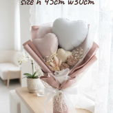 バルーンブーケ ドライフラワー くすみカラースモーキーピンク 花束 ギフト　誕生日 プレゼント 記念日 結婚祝い 発表会 卒業祝い 推し活 卒業式 おしゃれ かわいい　入学式 　送別 入学祝い プロポーズ 母の日 誕生日プレゼント 長持ち 枯れないギフト