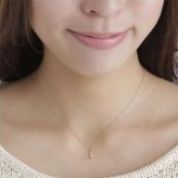 ネックレス レディース K18YG 18金 イエローゴールド 3ストーン ダイヤモンド ペンダント 0.3ct 揺れる トリロジー 記念日 誕生日 プレゼント ギフト
