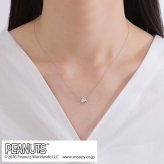 【受注生産品】【送料無料】 スヌーピー ダイヤモンド レディースネックレス PEANUTS プラチナ ラボダイヤ ブランド おしゃれ かわいい アクセサリー 10代 20代 30代 40代 50代 レディース 女性 誕生日 記念日 プレゼント ギフト ホワイトデー 母の日 white clover ホワイトクローバー