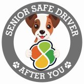 カーサイン 高齢者マーク SENIOR SAFE DRIVER ジャックラッセルテリア ステッカー シール 直径13cm 肉球 日本製 車