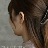 フープピアス  つけっぱなし 大ぶり 金属アレルギー ステンレス 幅1.6ｍｍ × 内径 16mm 20mm 中折れ 大人 上品 通勤 オフィス シンプル