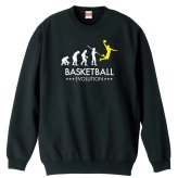 バスケ トレーナー スウェット メンズ レディース ジュニア 裏パイル 練習着 おもしろ 名入れ おしゃれ 文字入れ無料 綿100% キッズ 大きいサイズ 「バスケットボールエボリューション」 アートワークスコウベ 【送料無料】