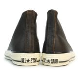 コンバース CONVERSE スニーカー メンズ レディース ハイカット レザー オールスター AGED CRACKED LEATHER HI バーントブラウン