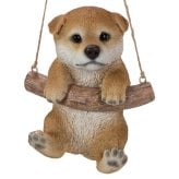 置物 woobia ウービア 日本犬 秋田犬 ぶら下がり 高さ14cm オーナメント 子犬 リアル 本物そっくり イギリス生まれ 職人手彩色 縁起物 戌年 玄関 インテリア 新築祝い 引っ越し祝い 開店祝い 出産祝い 誕生日 お祝い ギフト プレゼント 犬好き 秋田犬好き