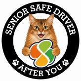 カーサイン 高齢者マーク SENIOR SAFE DRIVER ソマリ ステッカー シール 直径13cm 肉球 日本製 車
