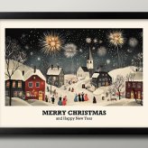 日本製 メリー クリスマス Xmas Christmas サンタクロース ビンテージイラスト A3 サイズ ポスター アート おしゃれ 絵画 インテリア 北欧 イラスト マット紙 艶消し アートパネル 額 フレーム デザイン 壁掛け ギフト 新築祝い ディスプレイ  速達 送料無料