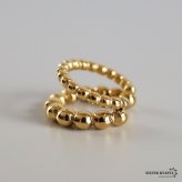 ステンレス つぶつぶ 2連イヤーカフ シンプル メタルイヤーカフ ライン 重ね付け風 ゴールド 18KGP 片耳1点 可愛い プチプラ 耳の穴不要 痛くない レディース 女性 金属アレルギー対応フェイクピアス ノンホール イヤリング