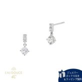【無料ラッピング】  ヨンドシー 4℃ EAU DOUCE４℃ K10ホワイトゴールド ピアス ホワイトトパーズ ブランド 正規品 新品 ギフト プレゼント 人気 おすすめ 誕生日 記念日 クリスマス 送料無料