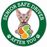 カーサイン 高齢者マーク SENIOR SAFE DRIVER ドンスコイ マグネット 強力 直径13cm 肉球 日本製 車 ステッカー