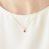 【無料ラッピング】  ヨンドシー 4℃ 7月誕生石 K10ピンクゴールド ネックレス ルビー ホワイトトパーズ ブランド 正規品 新品 ギフト プレゼント 人気 おすすめ 誕生日 記念日 クリスマス 送料無料