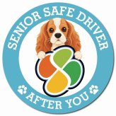 カーサイン 高齢者マーク SENIOR SAFE DRIVER イングリッシュコッカースパニエル マグネット 強力 直径13cm 肉球 日本製 車 ステッカー