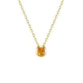 【無料ラッピング】  ヨンドシー 4℃ EAU DOUCE4℃【11月誕生石】K10 イエローゴールド ネックレス シトリン ダイヤモンド レディース ブランド 正規品 新品 ギフト プレゼント 人気 おすすめ 誕生日 記念日 クリスマス 送料無料