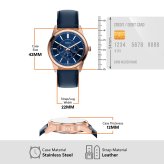 フォッシル FOSSIL 腕時計 メンズ PEARSON マルチファンクション アナログ ネイビーレザーウォッチ FS6196【2026 新作】