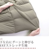 ダウンコート レディース 軽量 4WAY ストレッチ生地 ダウン90% Filomo スタンドカラー カーキグレー 9号/11号 秋冬 暖かい 50代 40代 30代 ギフト プレゼント 7F (08000154r)