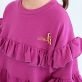 Rora ワンピース 通販 フリルワンピース キッズワンピース 長袖ワンピース お出掛け かわいい 通園通学用 小学校低学年 お出かけ着 セミフォーマル 春秋冬用 かわいい子供服 おしゃれ 女の子 女の子用 発表会