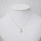 ［pearl592］ 8mm - 8.5mm ホワイトピンク ペンダント ダイヤモンド付 あこや真珠 0.06ct