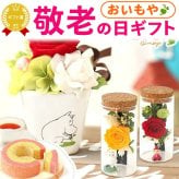 【まだ間に合う】 敬老の日 すぐ贈れるギフト 即日発送 誕生日 プレゼント ギフト 花 ムーミン ニョロニョロ キャラクター グッズ プリザ プリザーブドフラワー バウムクーヘン バラ 薔薇 花とスイーツ 送料無料 スイーツ お菓子 洋菓子 ギフトセット 母 おしゃれ 実母 自分の母 義母 妻 40代 50代 60代 70代 花セット 花とお菓子 おいもや