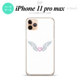 iPhone11ProMax iPhone11pro max スマホケース ハードケース 白翼 ハート 白 ピンク メンズ レディース nk-i11pm-475