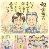 結婚記念日の記念に、大切な記念日を、笑顔で残せます。 プレゼント 似顔絵 金婚式 名入れ ギフト 贈り物 手描き 結婚記念日 誕生日 お祝い 長寿 ご夫婦 祖父 家族 ご両親 修正無料 名入れ 下書き確認 喜ばれる 似てる 一生もの サプライズ 宝物 結婚50周年 感謝 一生もの 長寿 引っ越し 感謝の品 快気祝い 傘寿祝い オリジナル メモリアルギフト ブライダルギフト お祝い返し 米寿祝い