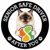 カーサイン 高齢者マーク SENIOR SAFE DRIVER バーマン ステッカー シール 直径13cm 肉球 日本製 車