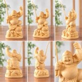 大黒天 大黒様 恵比寿様 恵比寿天 15cm 商売繁盛 神棚 七福神 金運 財運 木彫り 縁起物 贈り物 ギフト 神具 セット 木彫 置物 商売