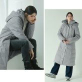 ダウンコート レディース ロング ダウン90% フード付き Filomo 100cm ダウン コート 超ロング丈 ロングコート ロング丈コート ブラック 冬 アウター ギフト プレゼント 5F (2499r)