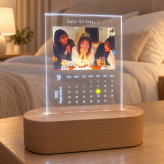 【LEDスタンドパネル | カレンダーデザイン】写真入り 名入れ対応 送料無料フォトフレーム アクリルフォトパネル カップル 彼氏 彼女 写真立て 名前入れ 文字入れ メッセージ入り おしゃれ お洒落 メモリアル フォト フォトスタンド アクリル ギフト プレゼント カレンダー 結婚 誕生日 記念日 出産 卒業 ペット 推し活 子供 部活