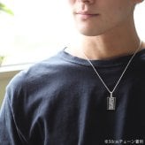 ハワイアンジュエリー ネックレス シルバー ペアネックレス 2本セット 刻印 無料 誕生石入れ可 スクエア スクロール 定番プレート シルバー925 大人 友達 長さ選べる カップル 夫婦 プレゼント ハロウィン 【品番：CG-SP2622P】