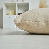 クッションカバー クッション 約30×50cm フェイクファー フェイクラビットファー 洗える あったか カバー 無地 シンプル 起毛 ピロー リボン 秋 冬 リビング 寝室 フェイク ムートン ボア ファー アジアン 韓国 シャビーシック 北欧